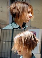 cieniowane fryzury krótkie - uczesanie damskie z włosów krótkich cieniowanych zdjęcie numer 184A